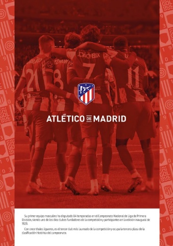 Dohe Atletico de Madrid Atleti Carpeta de 4 Anillas Formato A4 con Recambio  de 100 Hojas 